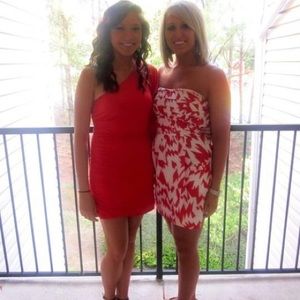 Small orange one shouldered dress